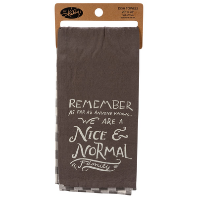 Surprise Me Sale 🤭 Set of 2 Our Family is Nice & Normal Kitchen Towel Set