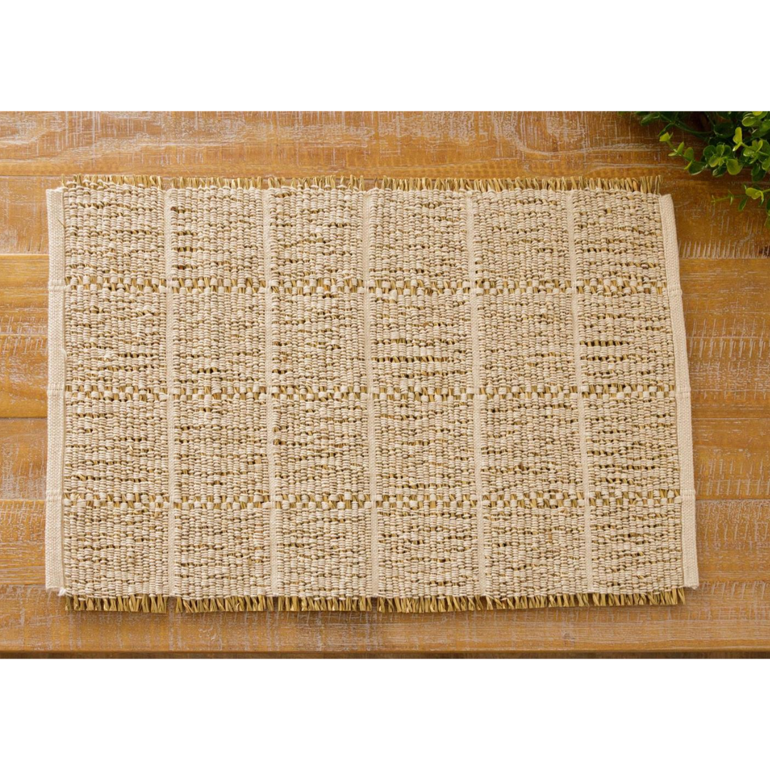 Set of 4 Cotton and Seagrass Coastal Placemats