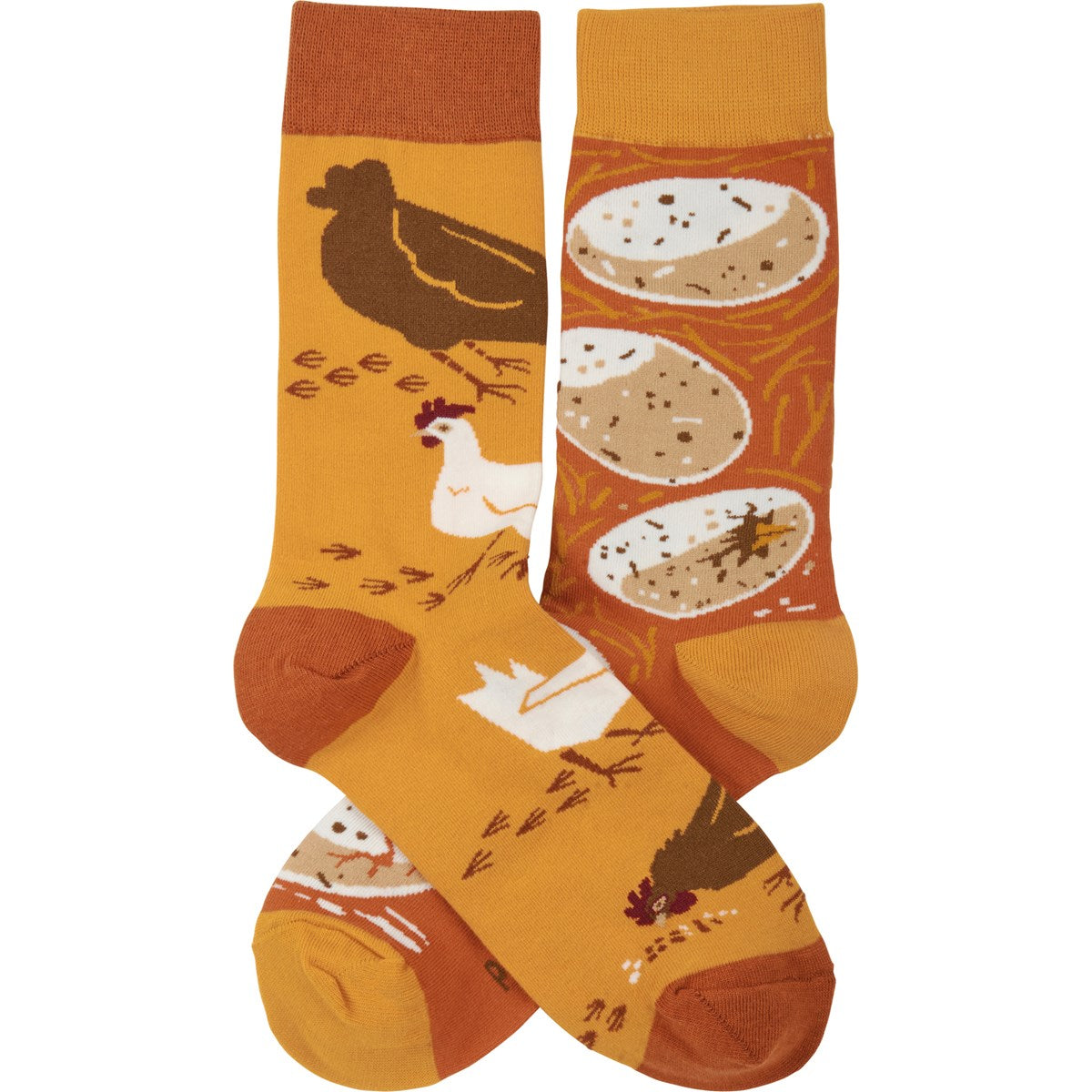 Chicken And Eggs Unisex Fun Socks Blueberry Lane Shop