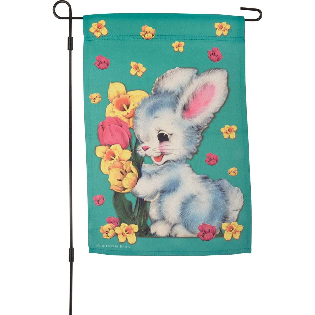 VintageStyle Easter Bunny Garden Flag Blueberry Lane Shop