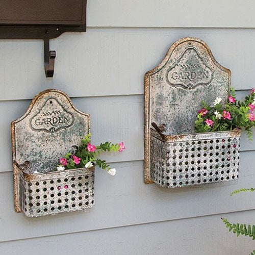 hanging bird planter 2/Set Rustic Bird Garden Wall Planters - N/A