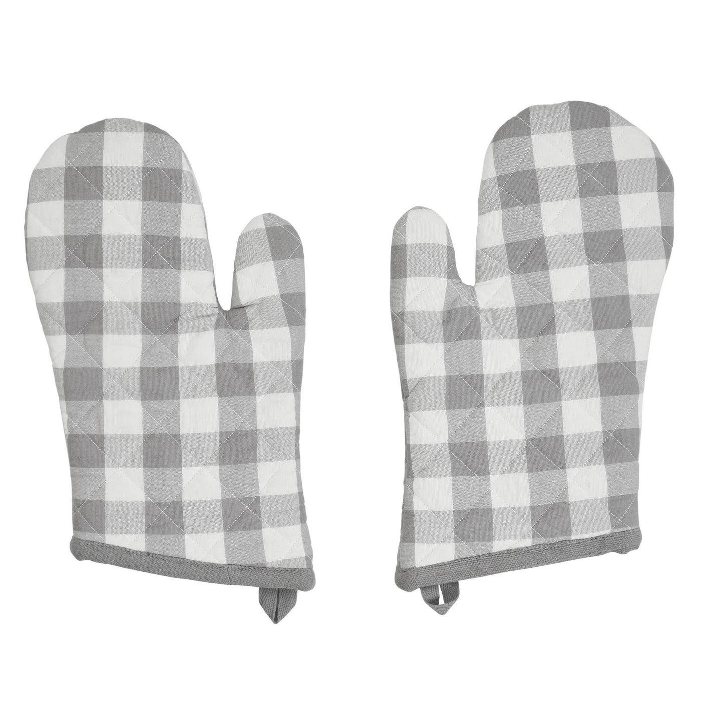 Set of 2 Annie Buffalo Check Grey Oven Mitts