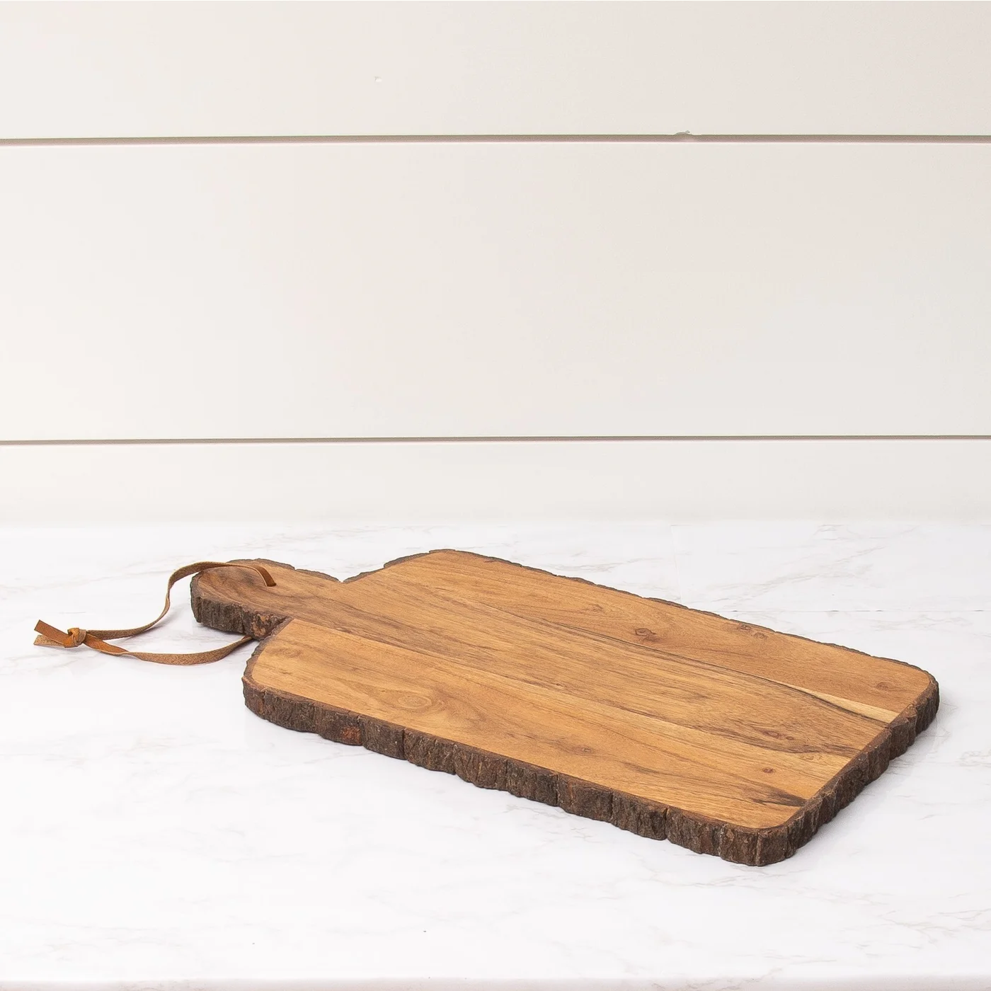 Acacia Wood Serving Board with Bark Edges