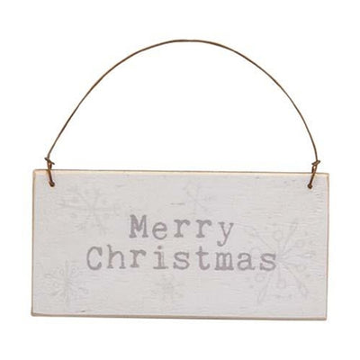 Set of 3 Merry Christmas Words Mini Sign Ornaments