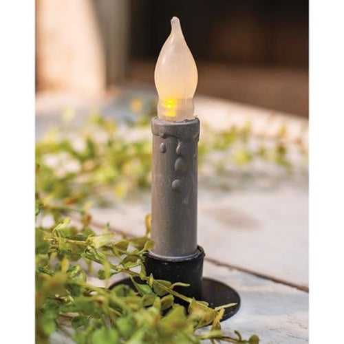 Cement Look 4" Timer Taper Candle
