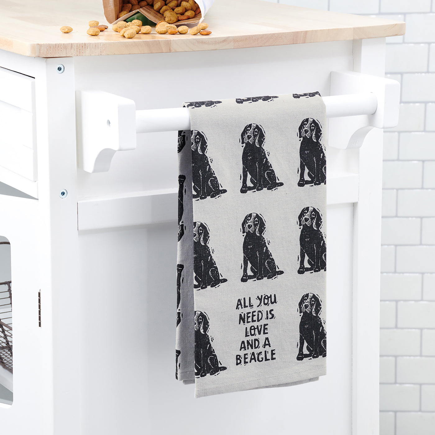 Surprise Me Sale 🤭 All You Need Is Love And A Beagle Dog Kitchen Towel