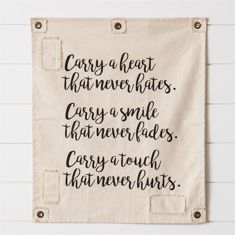 💙 Carry A Heart Cotton Wall Hanging