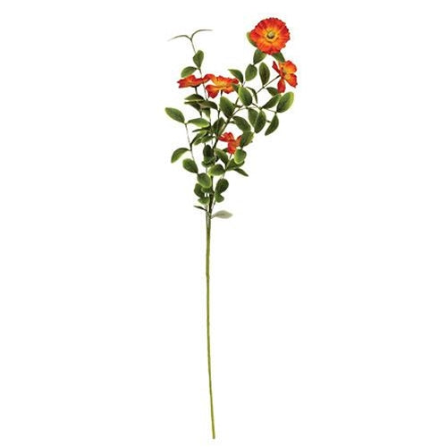 💙 Orange Windflower 34" Faux Floral Spray