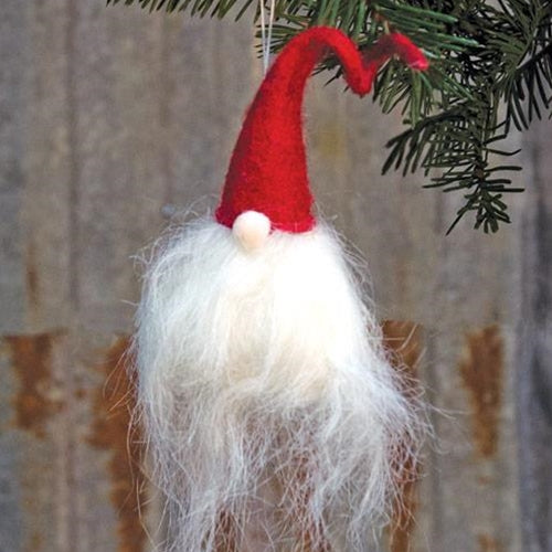 💙 Red Gnome Santa Ornament – Blueberry Lane Shop