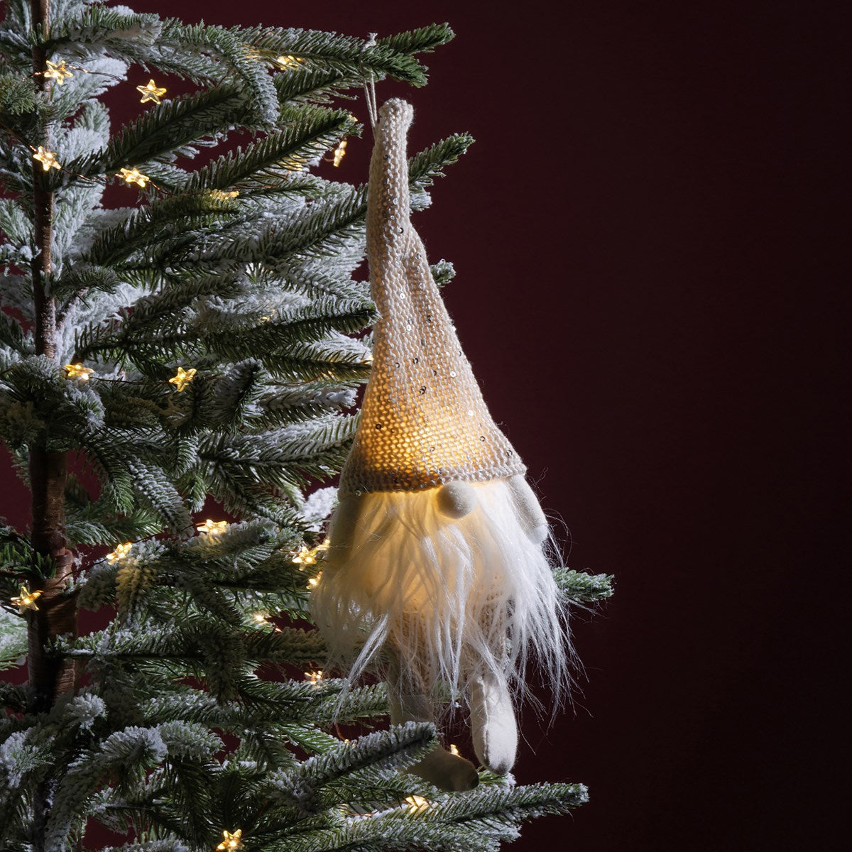 Cream Gnome Lighted Ornament – Blueberry Lane Shop