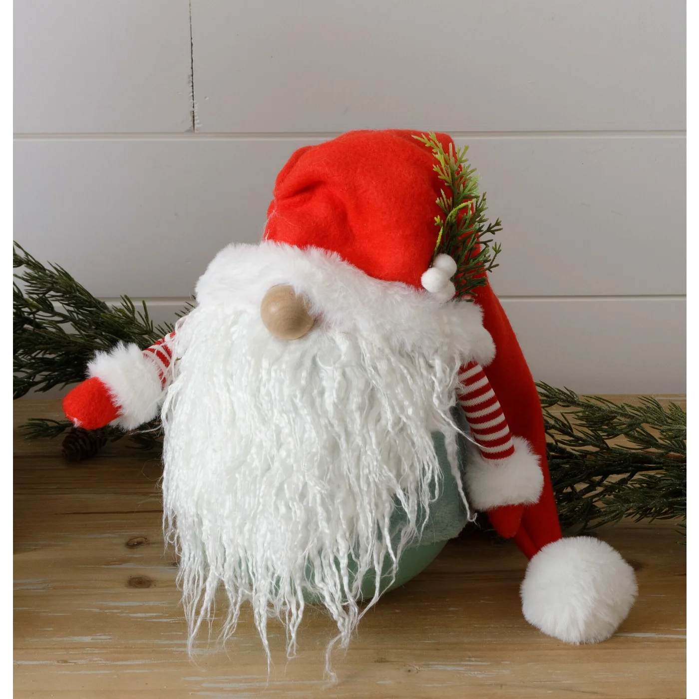 Santa Gnome 10" H Green and Red Tumbler Figure – Blueberry Lane Shop