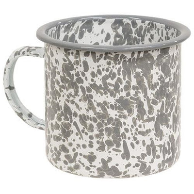 💙 Gray Splatter Enamelware Mug