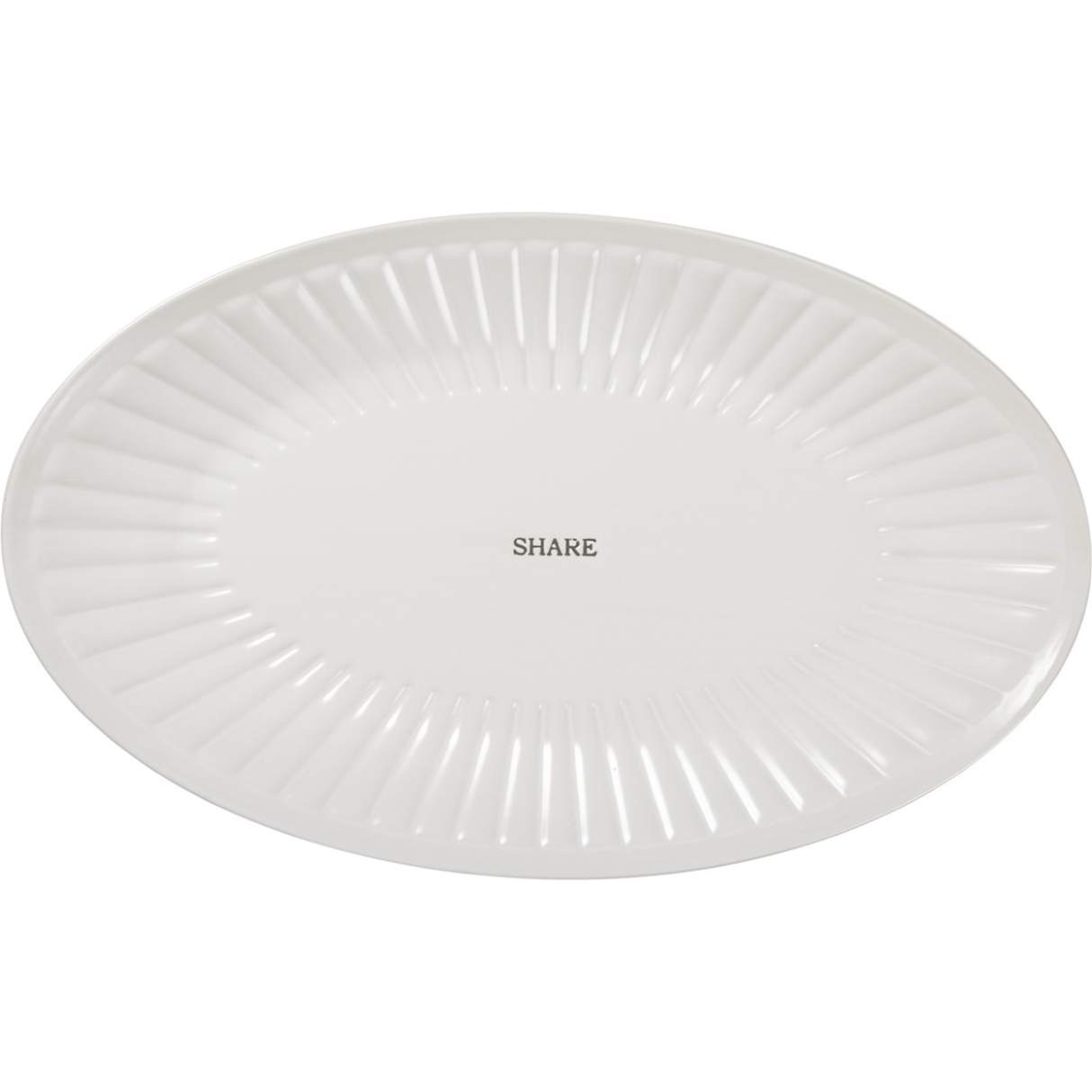 SHARE Sentiment Oval Stoneware Platter