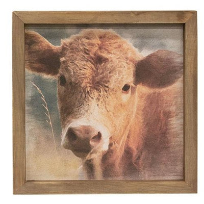 Cow Portrait 12" Framed Print