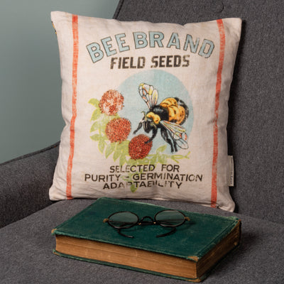 Bee Brand Field Seeds Throw Pillow