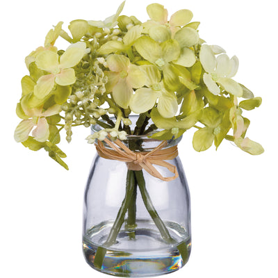 💙 Green Hydrangea in Vase Faux Florals