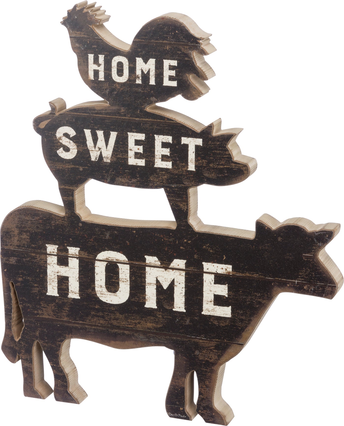 Home Sweet Home Farm Animal Stack Sign 16" H