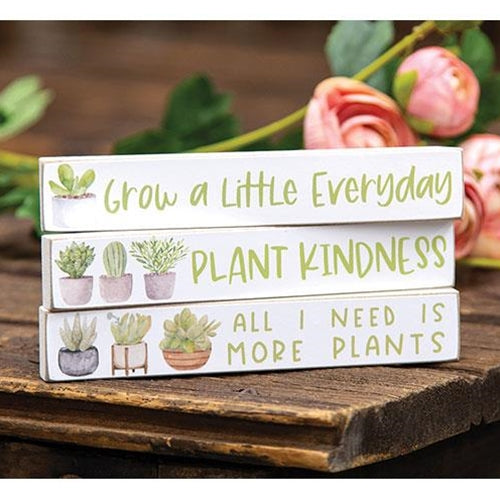 Set of 3 Plant Kindness Mini Stick Signs