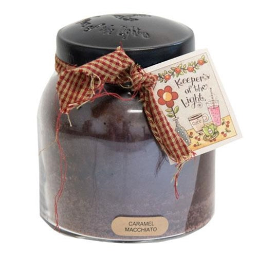 Caramel Macchiato Papa Jar Candle 34 oz Keepers of the Light