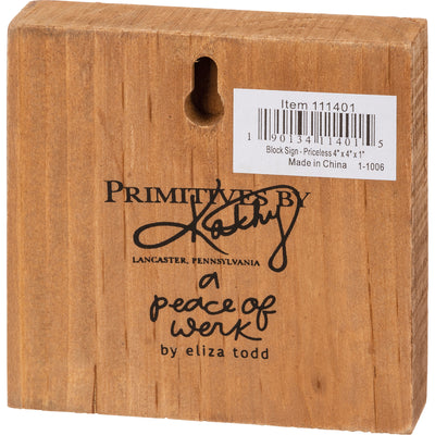 Kindness Equal Parts Free And Priceless Wooden Block Sign