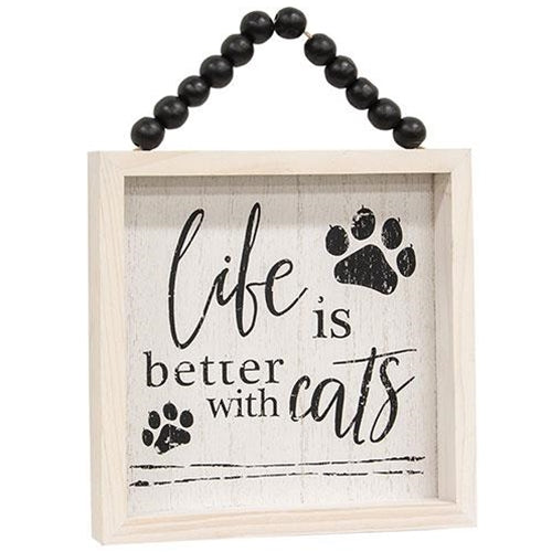 💙 Life Is Better With Cats Beaded Sign