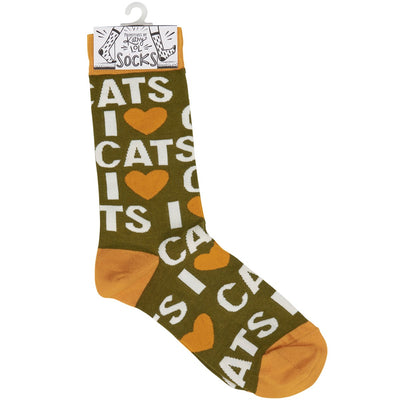 I Love Cats Unisex Novelty Socks