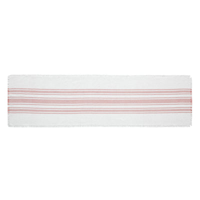 Antique White Stripe Coral Indoor/Outdoor 48" Table Runner