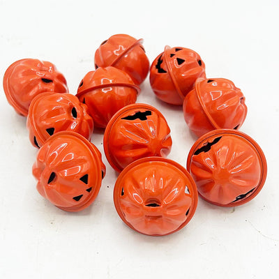 💙 Set of 10 Orange Jack O' Lantern 1" Bells