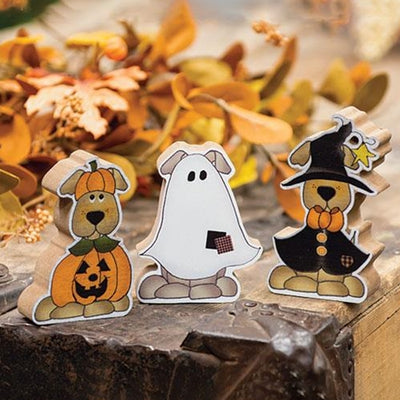 Set of 3 Chunky Halloween Costume Puppy Sitters