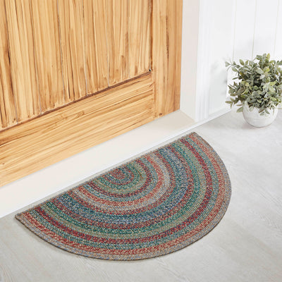 Multi Jute 36" Half Circle Rug