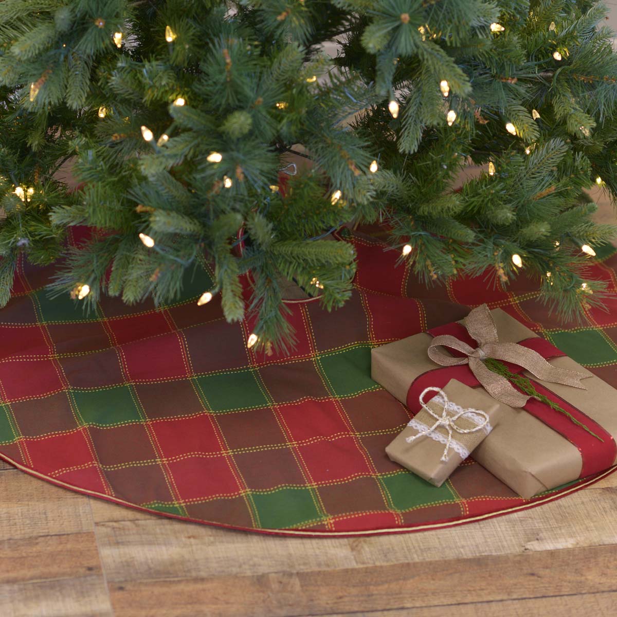 Red and Green Tartan 48" Tree Skirt