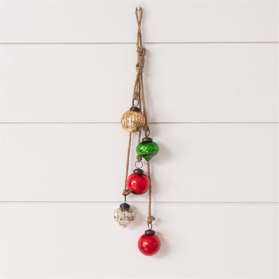 💙 Hanging Cluster Merry Colored Glass Ornaments