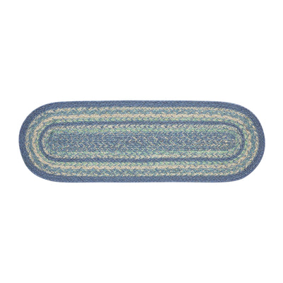 Jolie Jute Blues 24" Oval Table Runner