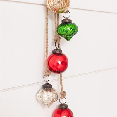 💙 Hanging Cluster Merry Colored Glass Ornaments