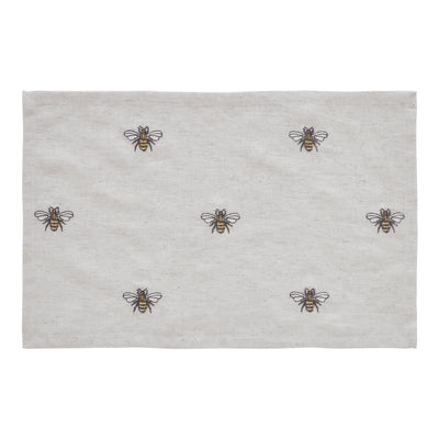 Set of 6 Embroidered Bee Placemats