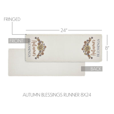 Bountifall Autumn Blessings 24" Table Runner