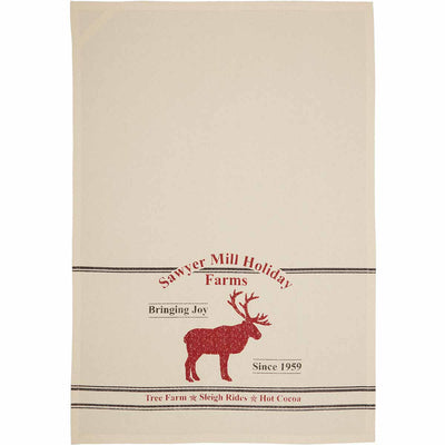 Holiday Reindeer And Recipes Muslin Tea Towel Set