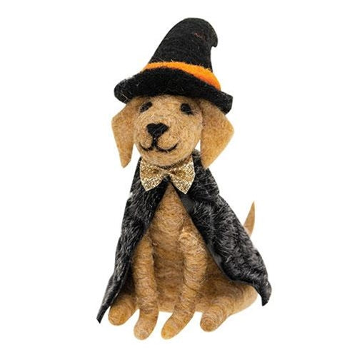 💙 Witch Dog Felt Halloween Ornament