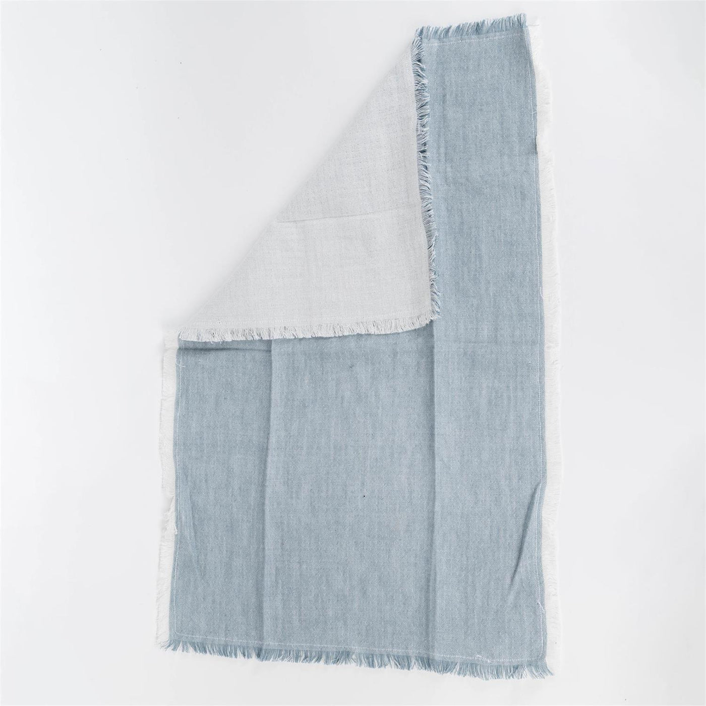 Set of 2 Soft Blue Chambray Tea Towels