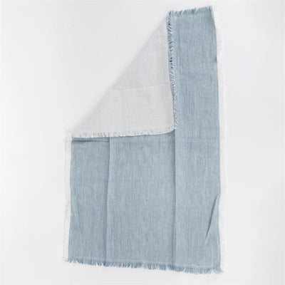 Set of 2 Soft Blue Chambray Tea Towels