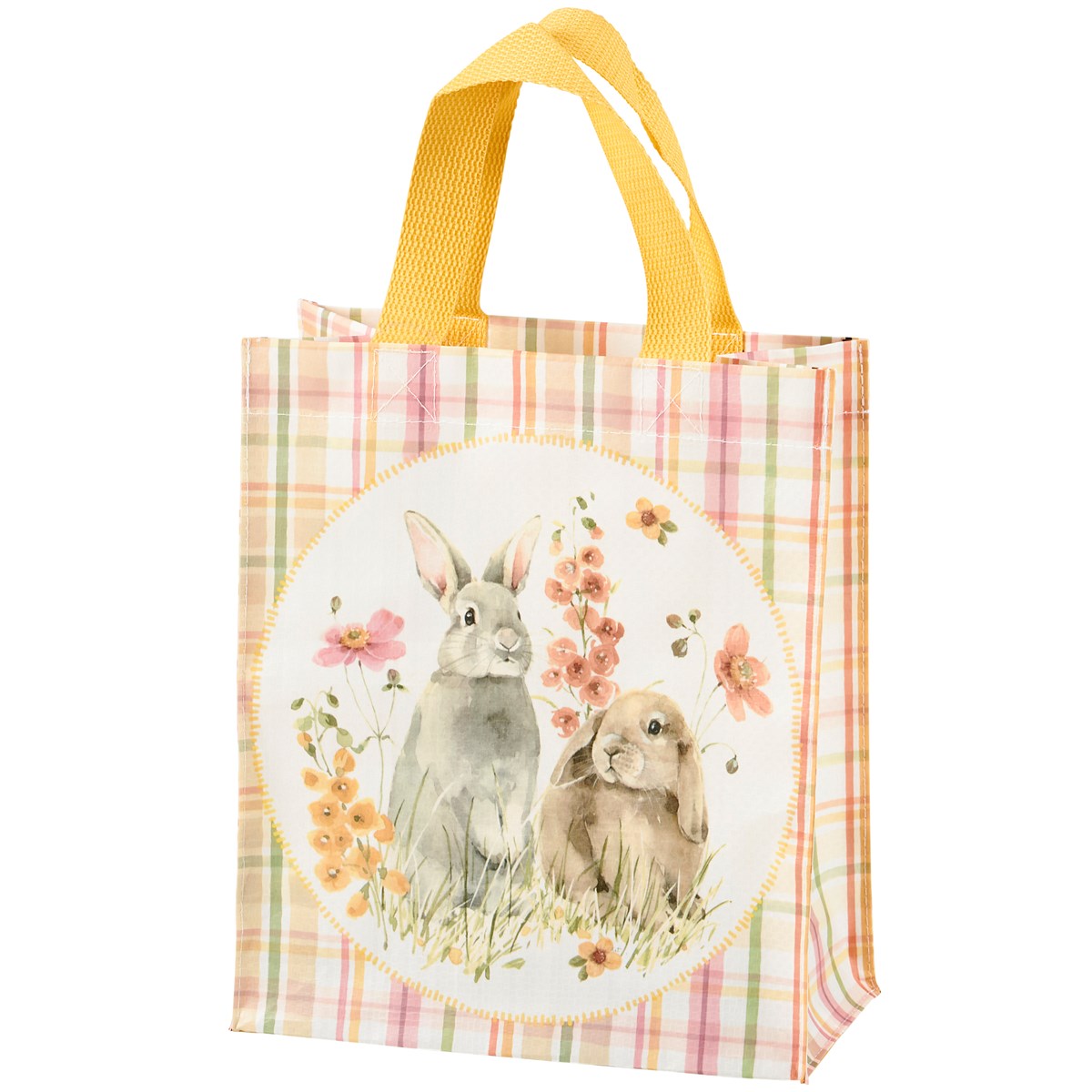 Flower Bunnies Reusable Market Tote Bag