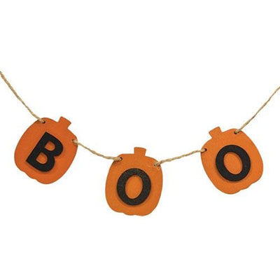 BOO Pumpkin Mini Wooden Garland