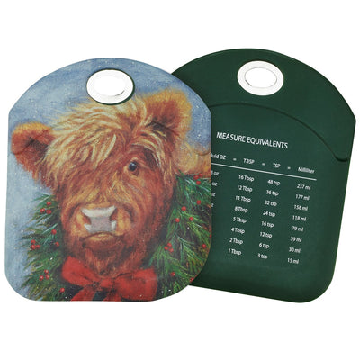 Christmas Highland Cow Bowl Scraper