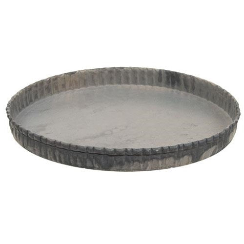 🎄Antiqued Gray Fluted 6.5" Candle Pan