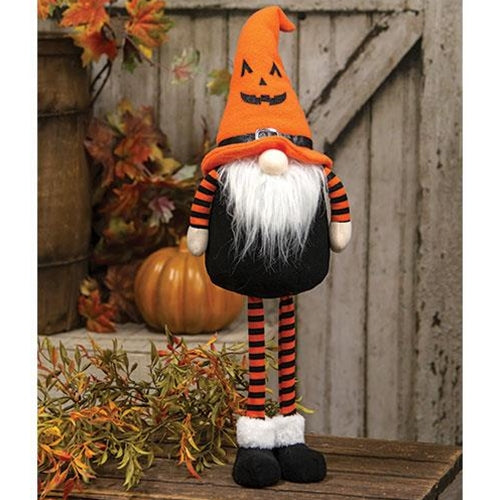 Halloween Pumpkin Standing Gnome 23" H