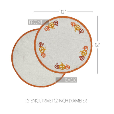 Country Halloween Stencil 12" Trivet