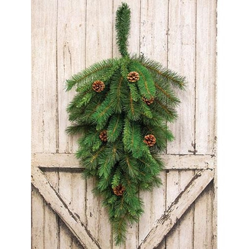 Imperial Majestic Pine 30" Faux Evergreen Teardrop