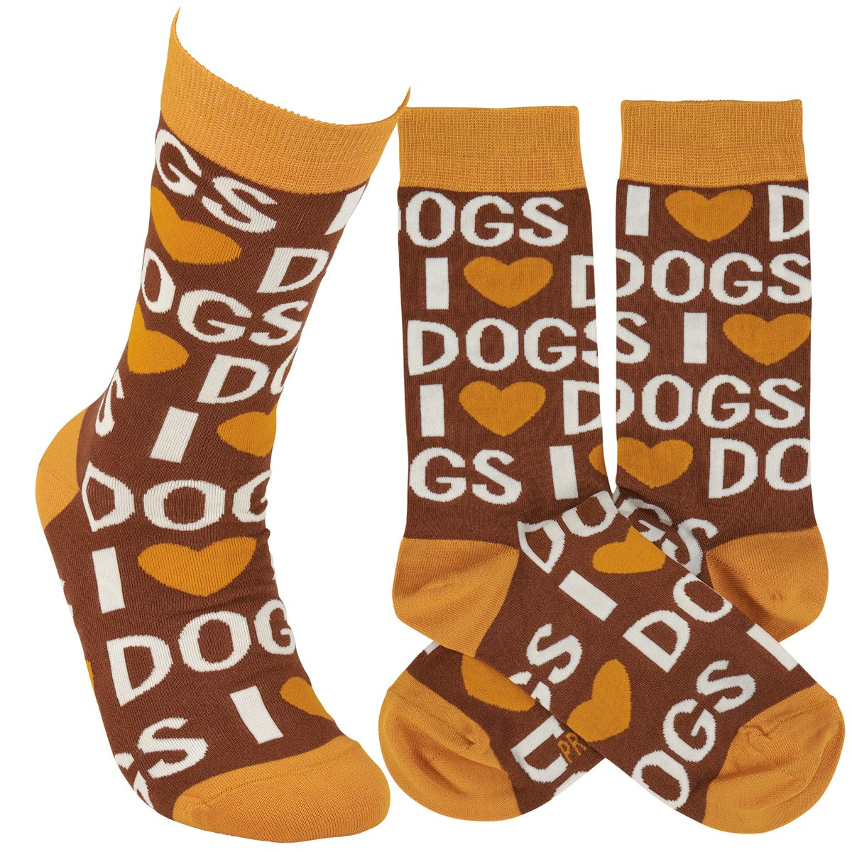 I Love Dogs Unisex Novelty Socks