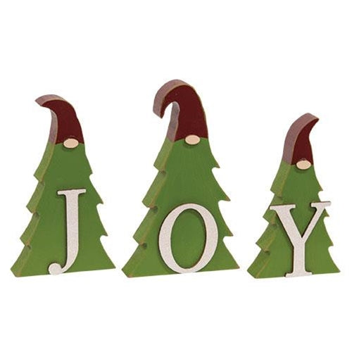 💙 Set of 3 Joy Tree Gnome Sitters Signs