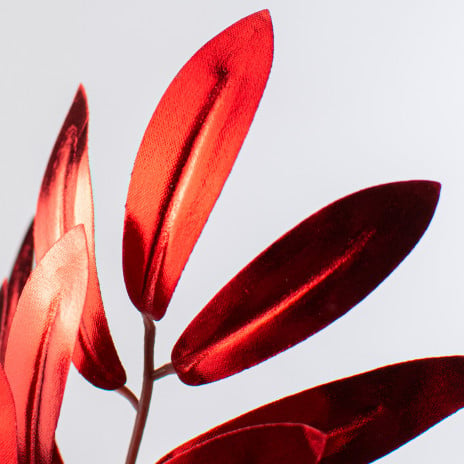 💙 Red Metallic Laurel 11" Faux Foliage Pick